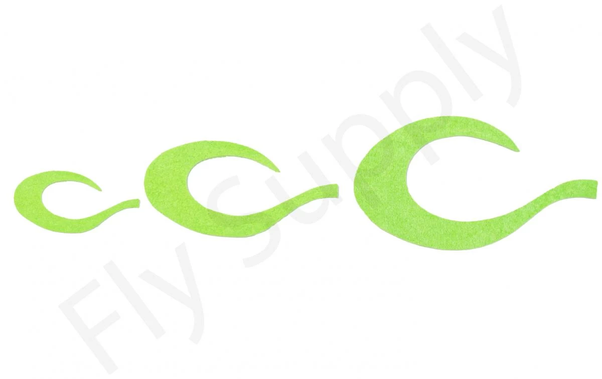 Curly Wiggle Tails Green/Chartreuse 1 Curly Wiggle Tails Green/Chartreuse