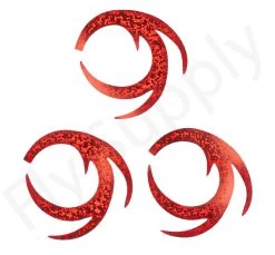 Dragon Tails XXL 3pc Original Pacchiarini’s -Fishing Equipment Shop Dragon Tails XXL 3pc Original Pacchiarinis FSTYING DTXXL X holographic red