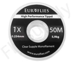 Euro Flies Supple Co-Polymer Tippet Spool 50mtr -Fishing Equipment Shop Euro Flies Supple Co Polymer Tippet Spool 50mtr EF SUP50TIPPET XX 1x