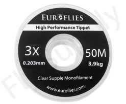 Euro Flies Supple Co-Polymer Tippet Spool 50mtr -Fishing Equipment Shop Euro Flies Supple Co Polymer Tippet Spool 50mtr EF SUP50TIPPET XX 3x