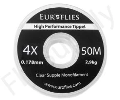 Euro Flies Supple Co-Polymer Tippet Spool 50mtr -Fishing Equipment Shop Euro Flies Supple Co Polymer Tippet Spool 50mtr EF SUP50TIPPET XX 4x