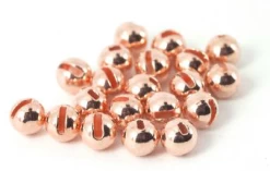 Hanak Tungsten Metallic Rouge Gold Slotted Jig Beads 20pc