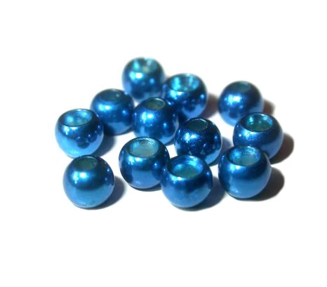 Tungsten Beads Blue Metallic 25pc 1 Tungsten Beads Blue Metallic 25pc