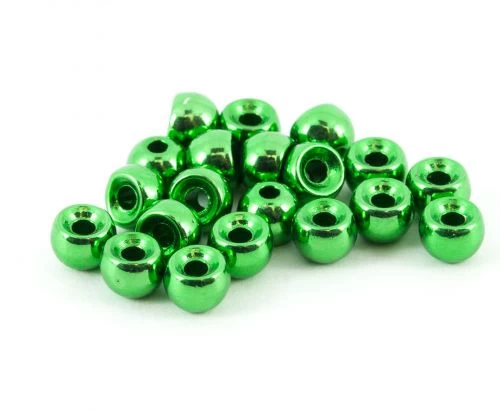 Tungsten Beads Green Metallic 25pc 1 Tungsten Beads Green Metallic 25pc