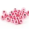 Tungsten Beads Pink Metallic 25pc
