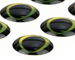 Ultra 3D Epoxy Eyes Black Gold 20pc