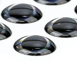 Ultra 3D Epoxy Eyes Black Silver 20pc