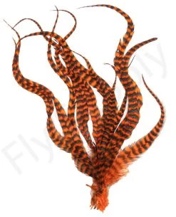 Whiting Grizzly Schlappen Feathers Long -Fishing Equipment Shop Whiting Grizzly Schlappen Feathers Long WHIT SCHLAPBUND grizzly orange