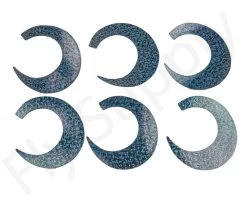 Wiggle Tails Medium 6pc Original Pacchiarini’s -Fishing Equipment Shop Wiggle Tails Medium 6pc Original Pacchiarinis FSTYING WTM X holographic black