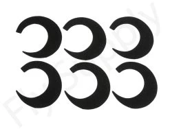 Wiggle Tails XL 6pc Original Pacchiarini’s -Fishing Equipment Shop Wiggle Tails XL 6pc Original Pacchiarinis FSTYING WTXL X black