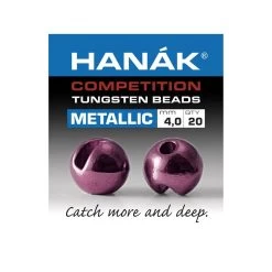 Hanak Tungsten Metallic Light Violet Slotted Jig Beads 20pc